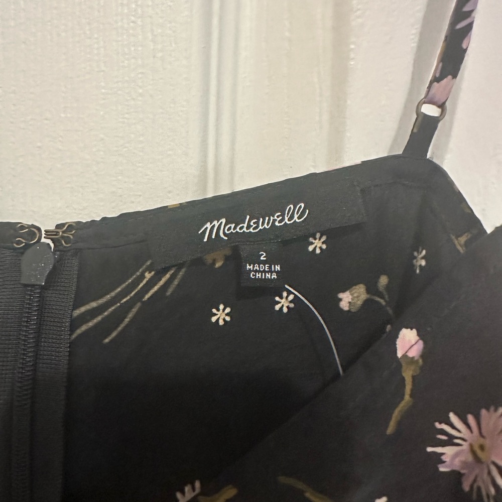 NWT Madewell Silk Eva Slip Dress in Polka Daisies - Picture 5 of 8